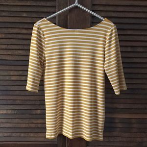 Scoop Back Striped Tee
